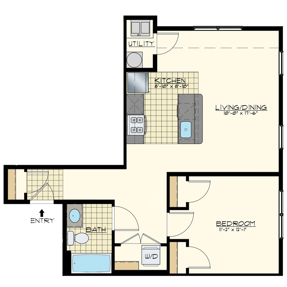 Station at Bucks 1 Bedroom Floor Plans