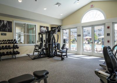 on-site fitness center at Warminster pa apartments at The Station at Bucks County